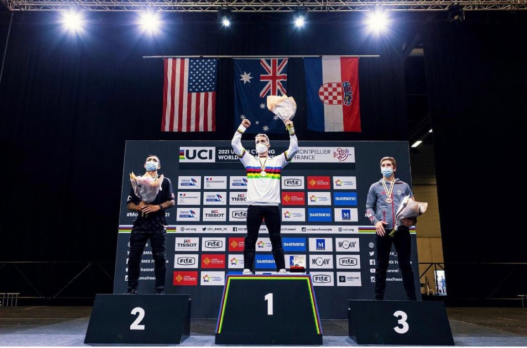 Free Agent rider Daniel Sandoval takes second place at the UCI World Freestyle Championships in Montpellier France.