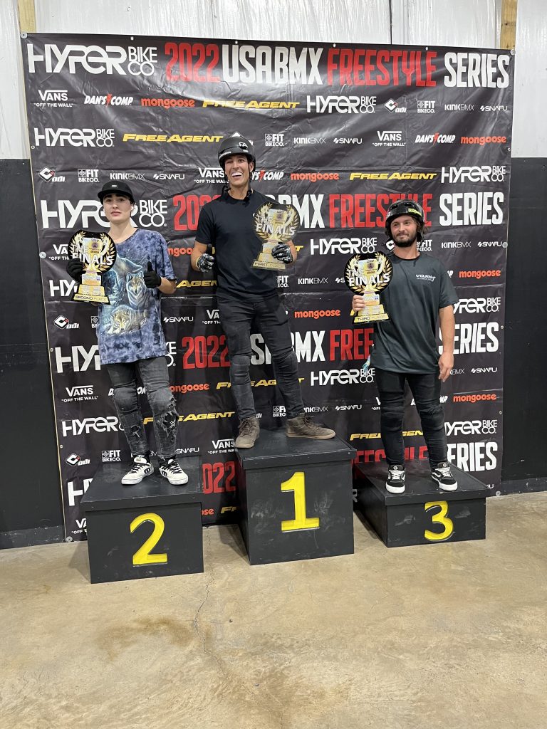 Free Agent rider Nathan Glade wins the 2022 USA BMX National Amateur Freestyle Championship thats was help at Woodward PA.