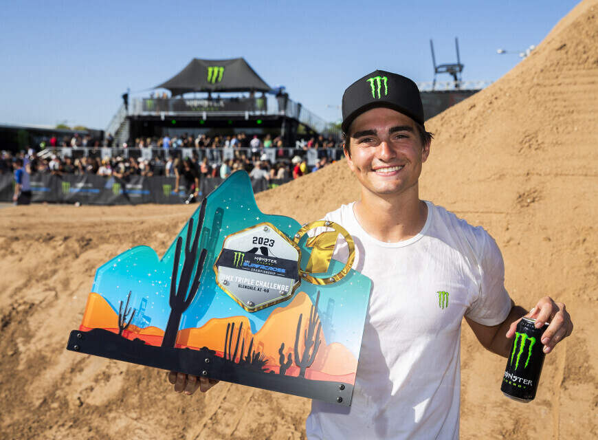 Free Agent team rider Bryce Tryon wins the Monster Energy Triple Challenge in Glendale Arizona.
